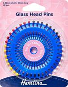 Premium Glass Head Pins, Nickel